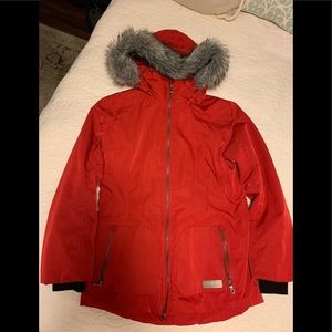 Red Obermeyer ski coat